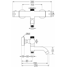 Mexen Kai thermostatic bath and shower mixer tap, Black - 77900-70