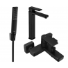 Mexen Mino R72 bathtub set, Black - 72413R72-70