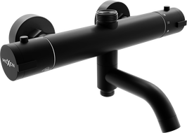 Mexen Kai thermostatic bath-shower mixer, black - 77900-70