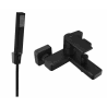 Mexen Mino R77 bathtub faucet with shower set, black - 7243R77-70
