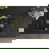 Mexen Gaspar 1.5-compartment granite sink with a drip tray and kitchen mixer tap Elia, Black - 6507-77-670101-50