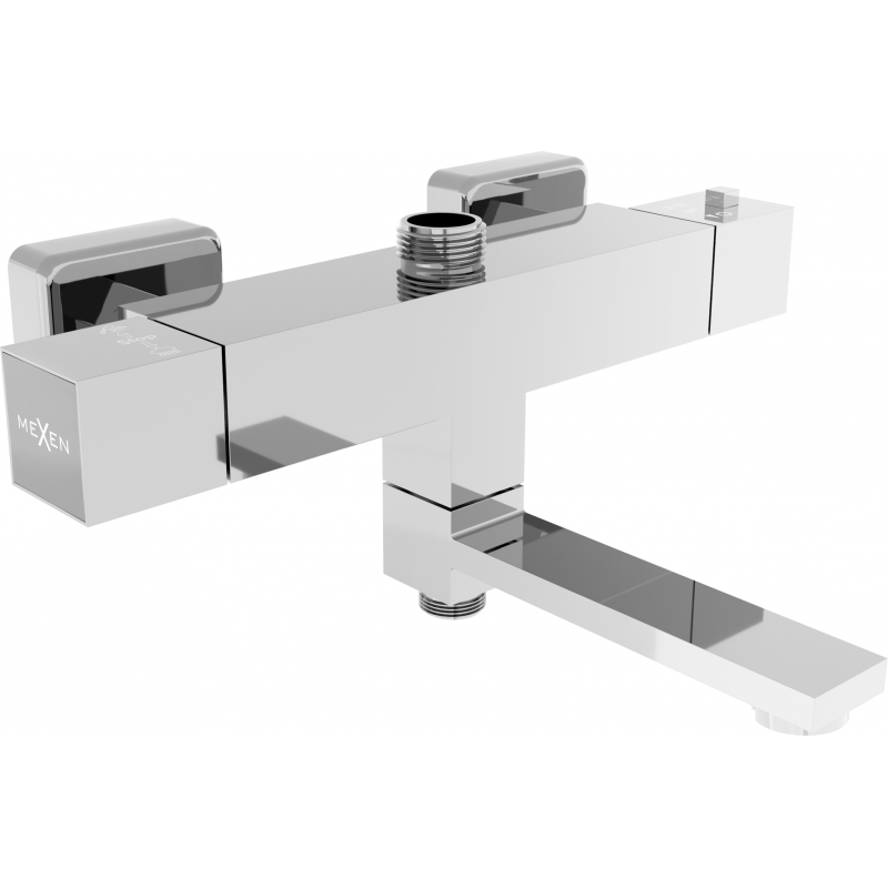 Mexen Cube thermostatic bath-shower faucet, chrome - 77910-00