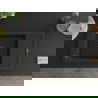 Mexen Elias 1-compartment granite sink with a drip tray and kitchen mixer tap Elia, Black/Gold metallic - 6511-75-670101-70-B