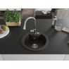 Mexen Diego one-bowl granite sink with Elia kitchen tap, black/gold metallic - 6512-75-670101-00