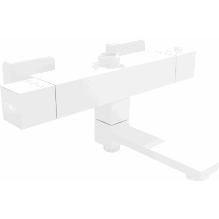 Mexen Cube Thermostatic Bath-Shower Mixer, White - 77910-20