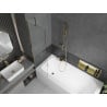 Mexen Vega rectangular bath 180 x 80 cm with surround and 1-wing screen 50 cm, transparent, gold - 550118080X9505000050