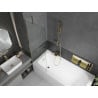 Mexen Vega rectangular bathtub 160 x 70 cm with enclosure and 1-wing screen 60 cm, transparent, gold - 550116070X9506000050