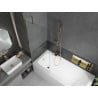 Mexen Vega rectangular bath 160 x 70 cm with casing and 1-panel screen 70 cm, transparent, gold - 550116070X9507000050