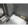 Mexen Vega rectangular bathtub 170 x 70 cm with enclosure and 1-wing screen 70 cm, transparent, gold - 550117070X9507000050