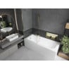 Mexen Vega Rectangular Bath 150 x 70 cm with Panel and 1-Panel Screen 90 cm, Transparent, Gold - 550115070X9509000050