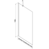 Mexen Vega rectangular bathtub 170 x 70 cm with housing and 1-leaf screen 90 cm, transparent, gold - 550117070X9509000050