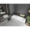 Mexen Vega rectangular bathtub 160 x 70 cm with casing and 1-wing screen 100 cm, transparent, gold - 550116070X9510000050
