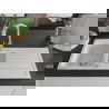 Mexen Andres 1.5-compartment granite sink with a drip tray and kitchen mixer tap Elia, White - 6515-20-670101-00