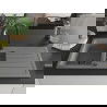 Mexen Andres 1.5-compartment granite sink with a drip tray and kitchen mixer tap Elia, Grey - 6515-71-670101-70-B