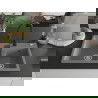 Mexen Tomas 2-compartment granite sink with a kitchen mixer tap Elia, Grey - 6516-71-670101-70