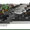 Mexen Tomas 2-compartment granite sink with a kitchen mixer tap Elia, spotted black - 6516-76-670101-00