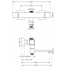 Mexen Cube thermostatic bath-shower mixer, black - 77910-70