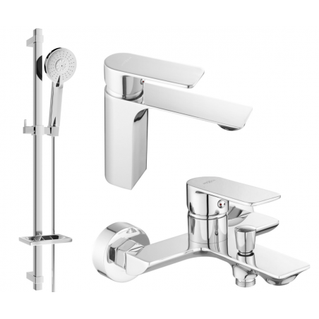 Mexen Alexa DQ40 bathtub set, Chrome - 71203DQ40-00