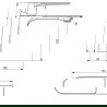 Mexen Alexa DQ62 bathtub set, Chrome - 71203DQ62-00