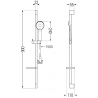 Mexen Alexa DS40 bath set, chrome - 71203DS40-00