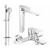Mexen Alexa DQ40 bath set, chrome - 71213DQ40-00