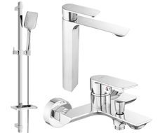 Mexen Alexa DQ62 Bath Set, Chrome - 71213DQ62-00