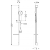 Mexen Alexa DS40 bathtub set, Chrome - 71213DS40-00