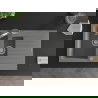 Mexen Matias 1.5-compartment granite sink with a drip tray and kitchen mixer tap Duo, Grey - 6502-71-671701-07