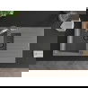 Mexen Matias 1.5-compartment granite sink with a drip tray and kitchen mixer tap Duo, Grey - 6502-71-671701-07-B