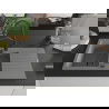 Mexen Matias 1.5-compartment granite sink with a drip tray and kitchen mixer tap Duo, Grey - 6502-71-671701-70-B