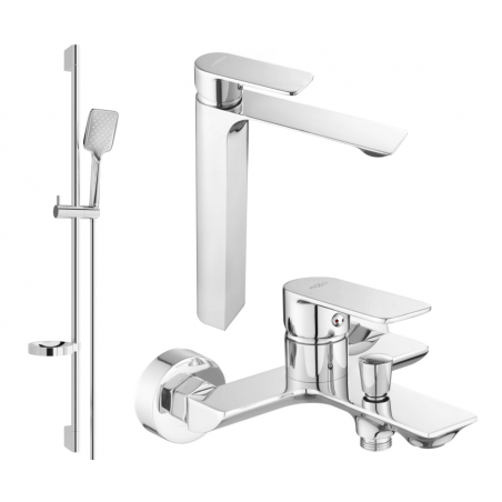 Mexen Alexa DQ62 bathtub set, Chrome - 71213DS62-00