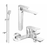 Mexen Alexa DQ62 bath set, chrome - 71213DS62-00