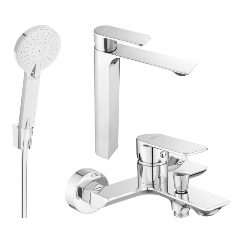 Mexen Alexa R40 bath set, chrome - 71213R40-00