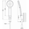 Mexen Alexa R40 bathtub mixer tap with shower head, Chrome - 7123R40-00