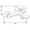 Mexen Alexa R40 bathtub mixer tap with shower head, Chrome - 7123R40-00