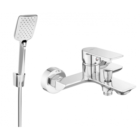 Mexen Alexa R62 bath mixer tap with shower set, chrome - 7123R62-00