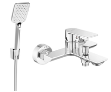 Mexen Alexa R62 bathtub mixer tap with shower head, Chrome - 7123R62-00