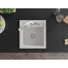 Mexen Vito 1-bowl granite kitchen sink with Duo faucet, white - 6503-20-671701-02