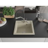 Mexen Vito 1-Bowl Granite Sink with Duo Kitchen Faucet, Beige - 6503-69-671701-07