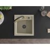 Mexen Vito granite sink 1-bowl with Duo kitchen tap, beige - 6503-69-671701-57-B