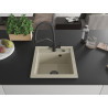 Mexen Vito 1-Bowl Granite Sink with Duo Kitchen Faucet, Beige - 6503-69-671701-70-B