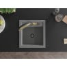 Mexen Vito 1-bowl Granite Sink with Duo Kitchen Tap, Grey - 6503-71-671701-57-B