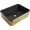 Mexen Catia countertop washbasin 48 x 37 cm, black matte/gold scale pattern - 21314878
