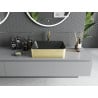 Mexen Catia countertop washbasin 48 x 37 cm, black matt/gold line pattern - 21314877