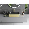 Mexen Catia countertop washbasin 48 x 37 cm, black matte/gold line pattern - 21314877