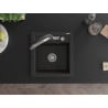 Mexen Vito 1-compartment granite sink with a kitchen mixer tap Duo, Black/ gold metallic - 6503-75-671701-07