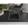 Mexen Vito 1-compartment granite sink with a kitchen mixer tap Duo, Spotted black - 6503-76-671701-07-B