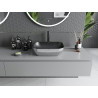 Mexen Rita countertop basin 45 x 32 cm, matte black/silver scale pattern - 21084572