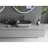 Mexen Rita countertop washbasin 45 x 32 cm, black matte/silver scale pattern - 21084572
