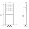 Mexen Waterfall slim rain shower 50 x 22 cm, gun gray brushed - 79190-66